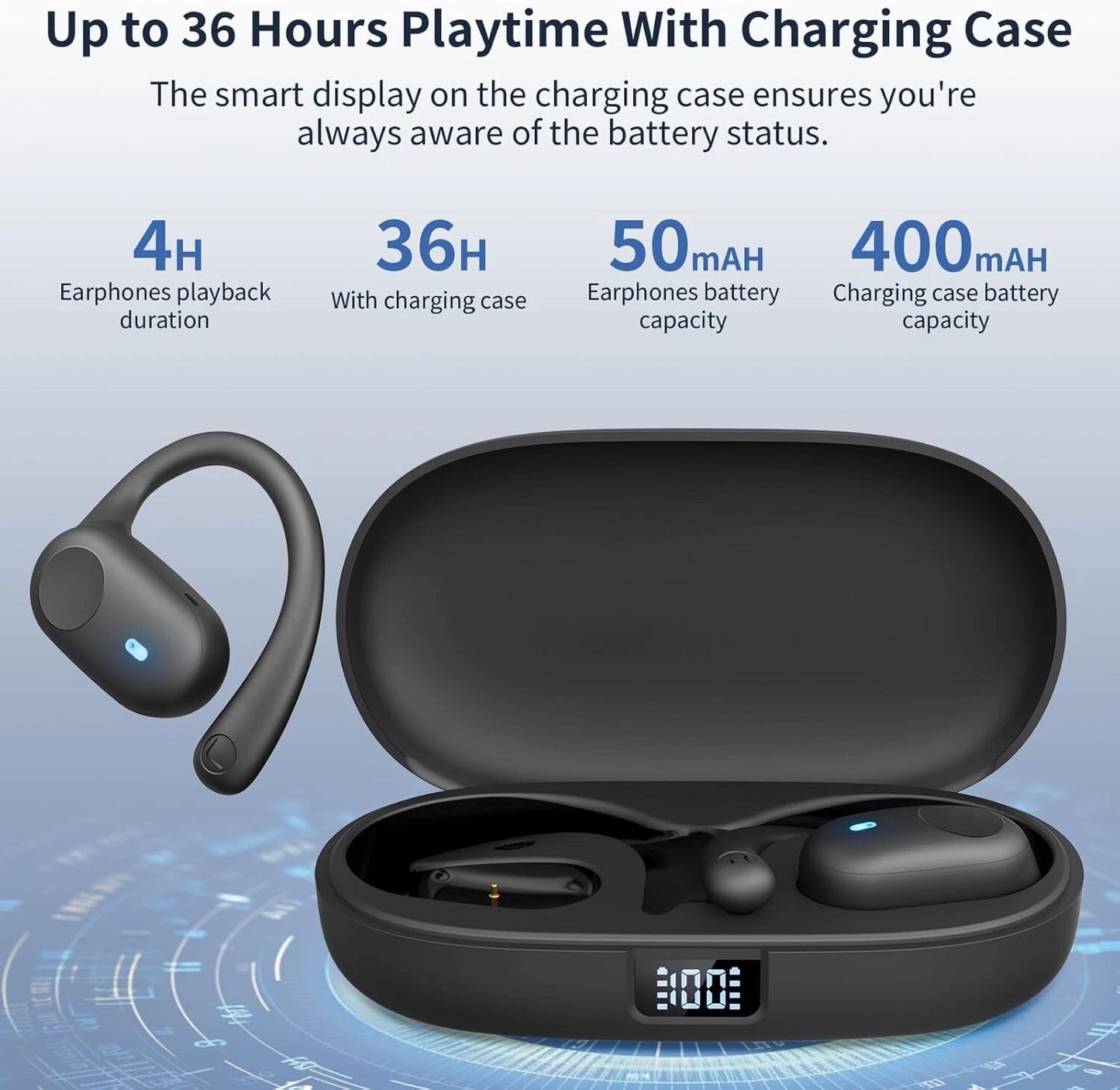 Auriculares de Oreja Abierta, Auriculares Bluetooth 5.3.