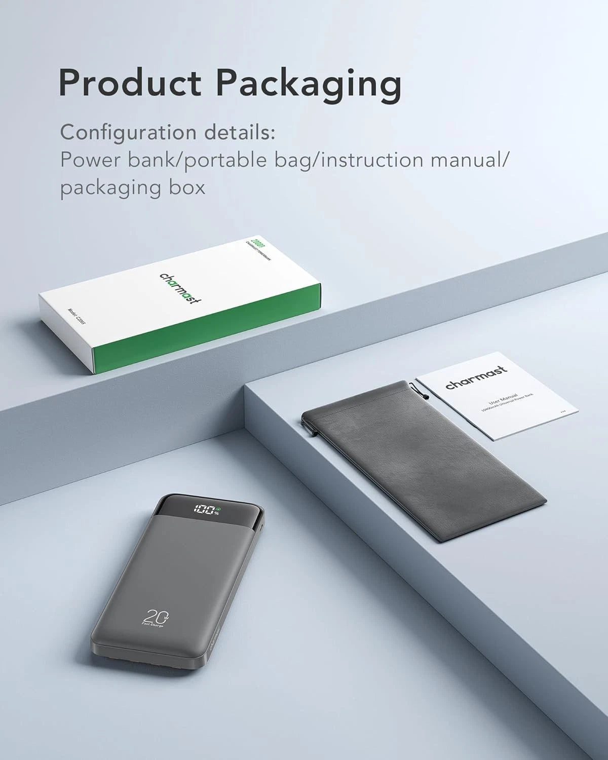 Charmast-Bateria Portatil con 4 Cables (Usado)