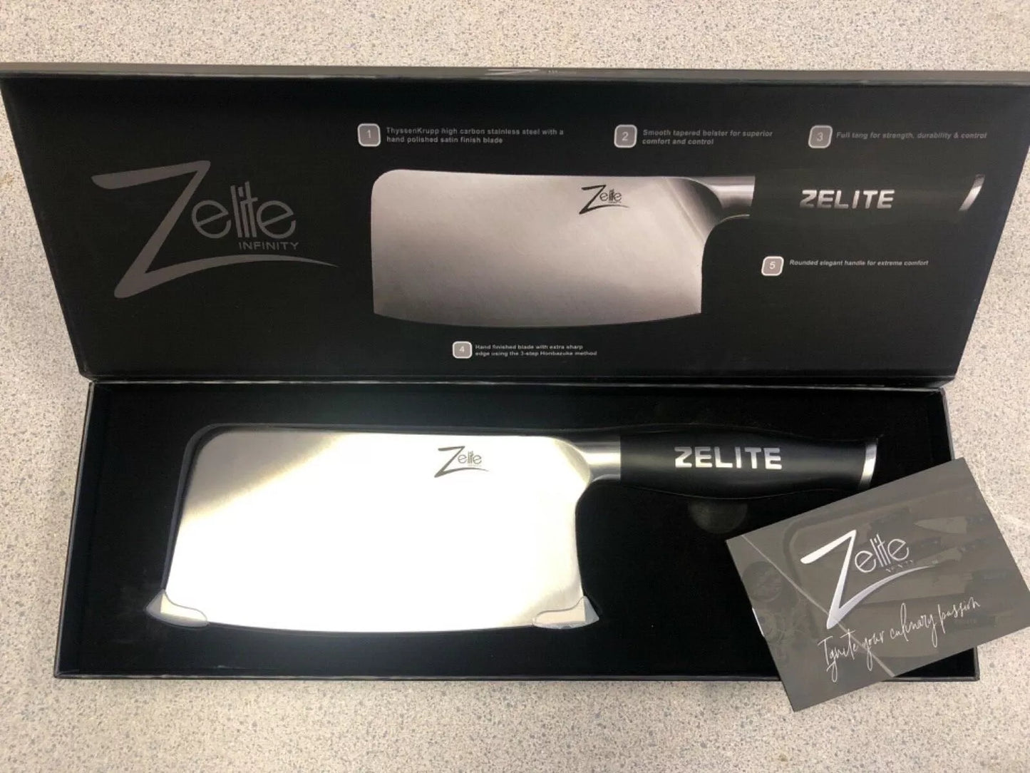 Cuchillo de carnicero de acero inoxidable, alemán, Zelite Infinity.