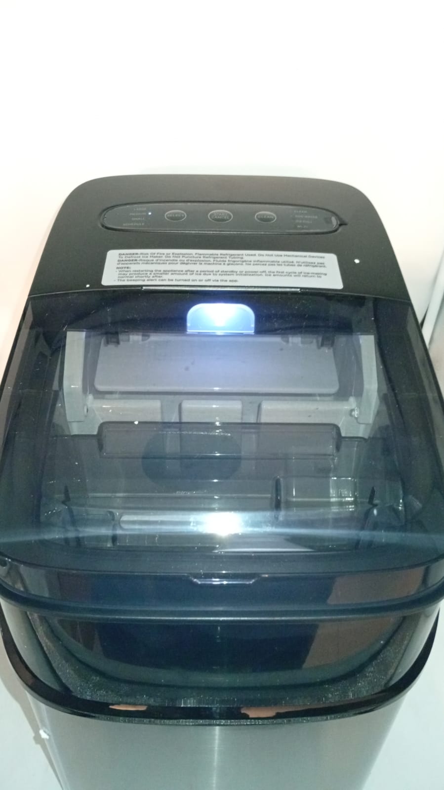 Maquina de hielo, inteligente, 3 tamaños, encimera. (DETALLE)