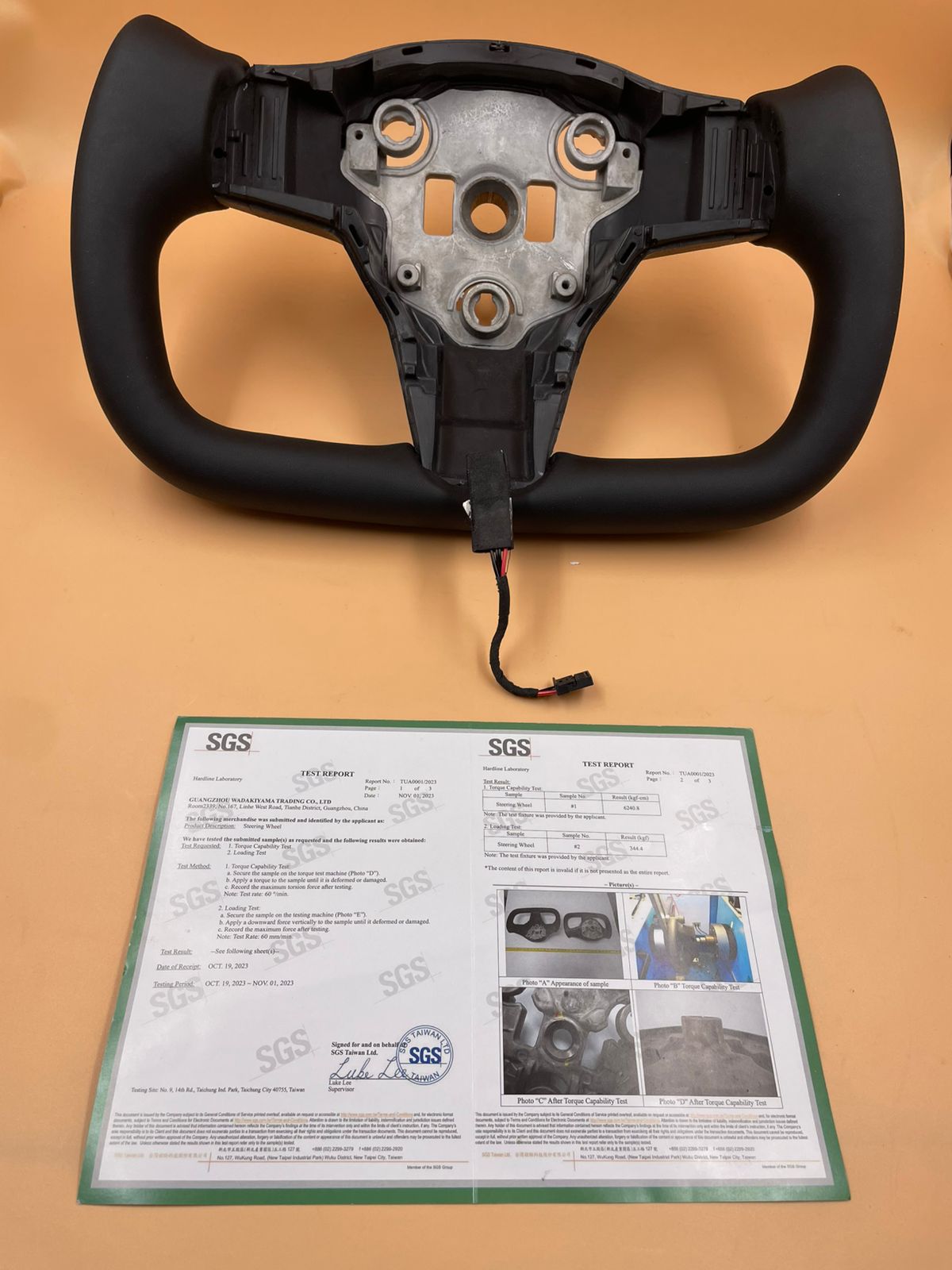 ZIMABLUE-Volante de yugo personalizado, piel de napa sin ribete delantero.(USADO)