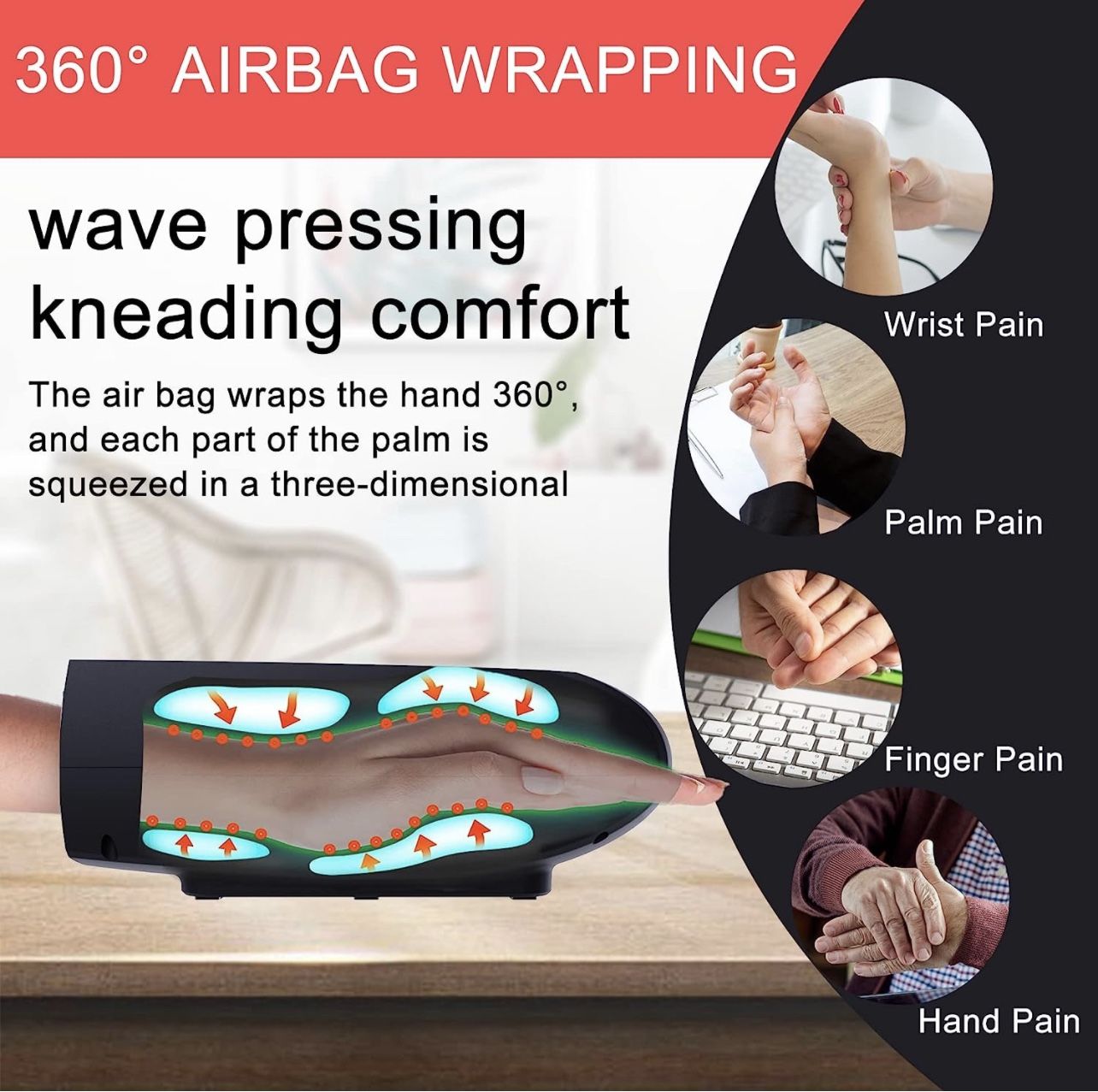 Masajeador De Manos Con Compresión Para Artritis