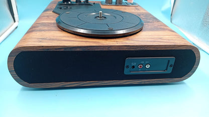 Reproductor de vinilos Voksun con Bluetooth, AM/FM, 3 velocidades.