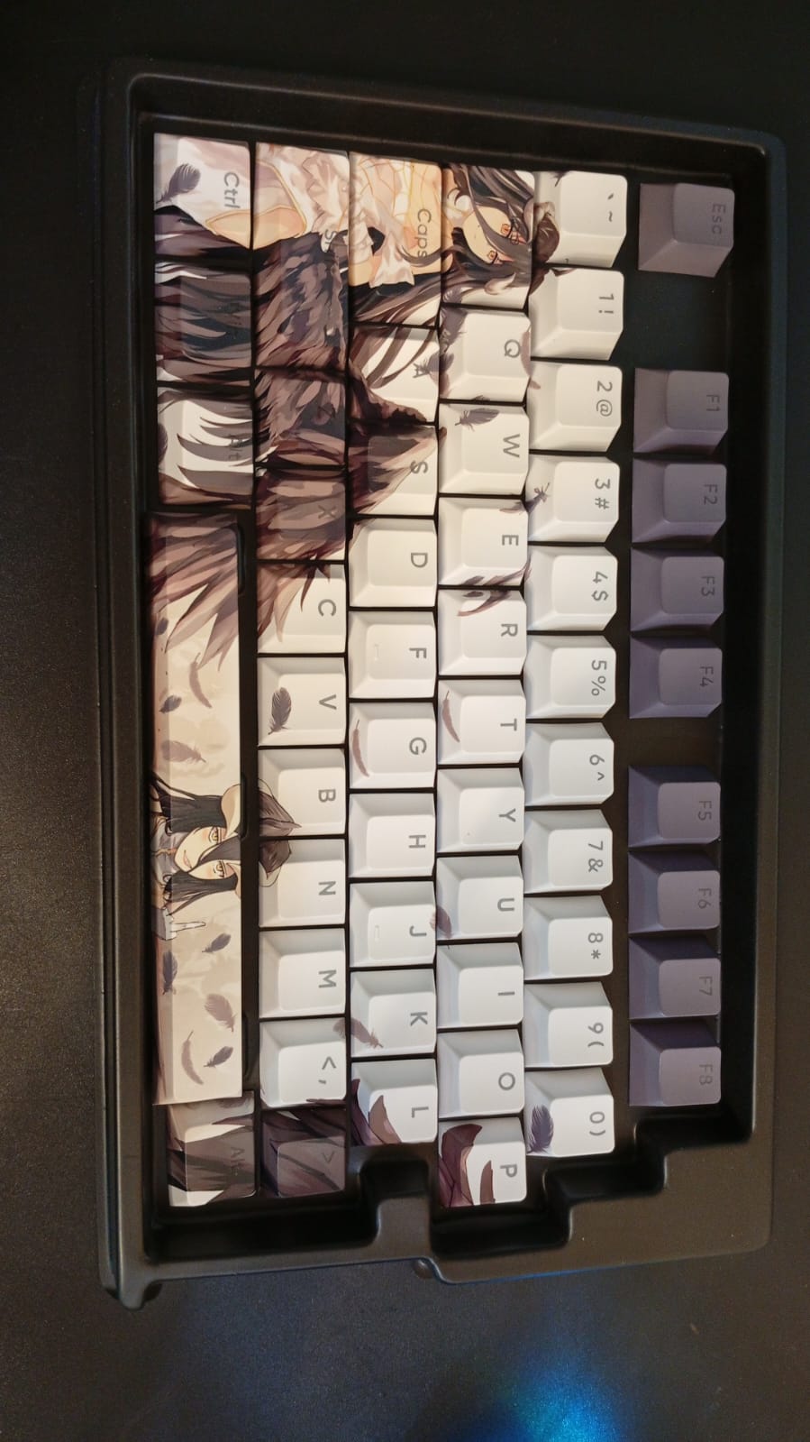 Juego de teclas retroiluminadas, Overlord Albedo PBT, KEYOTIM.