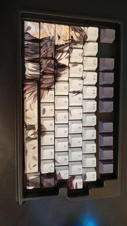 Juego de teclas retroiluminadas, Overlord Albedo PBT, KEYOTIM.