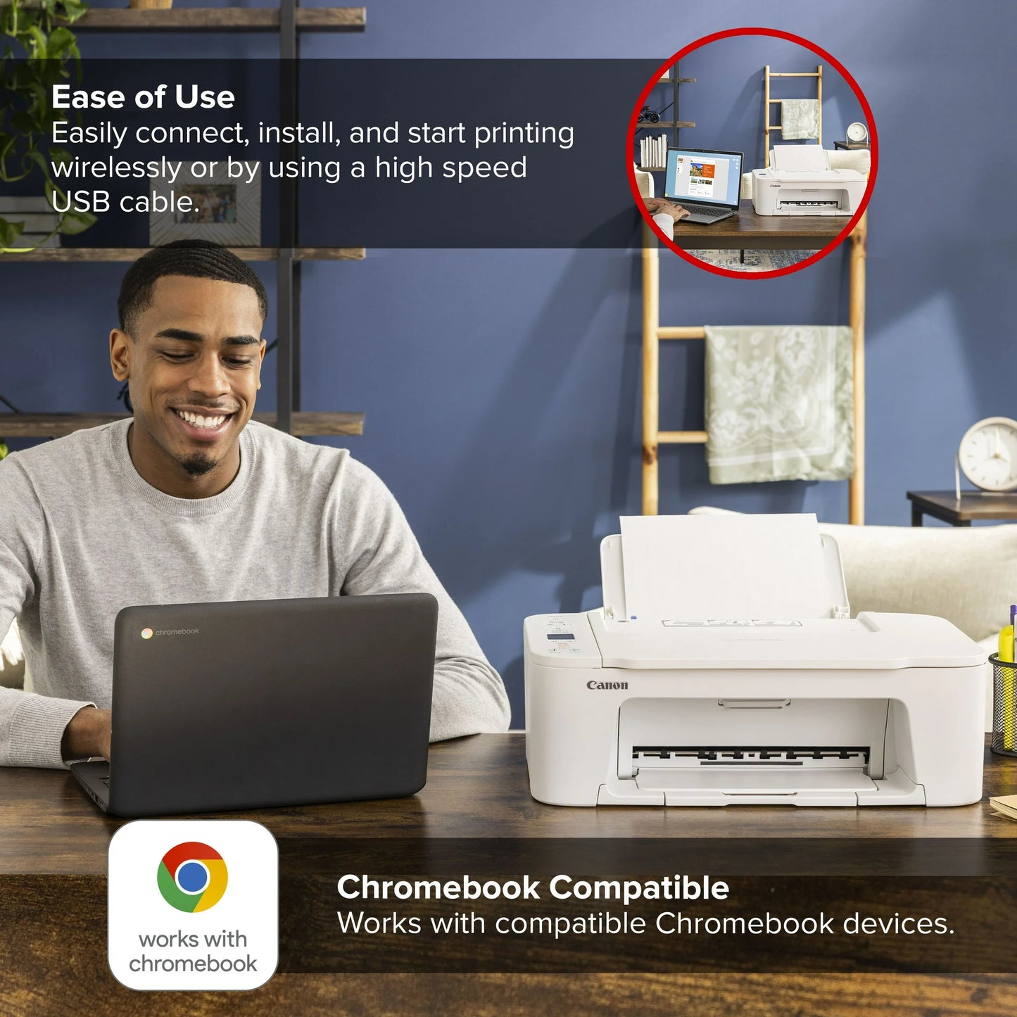 Canon PIXMA TS3722 Impresora de Inyección de Tinta Inalámbrica