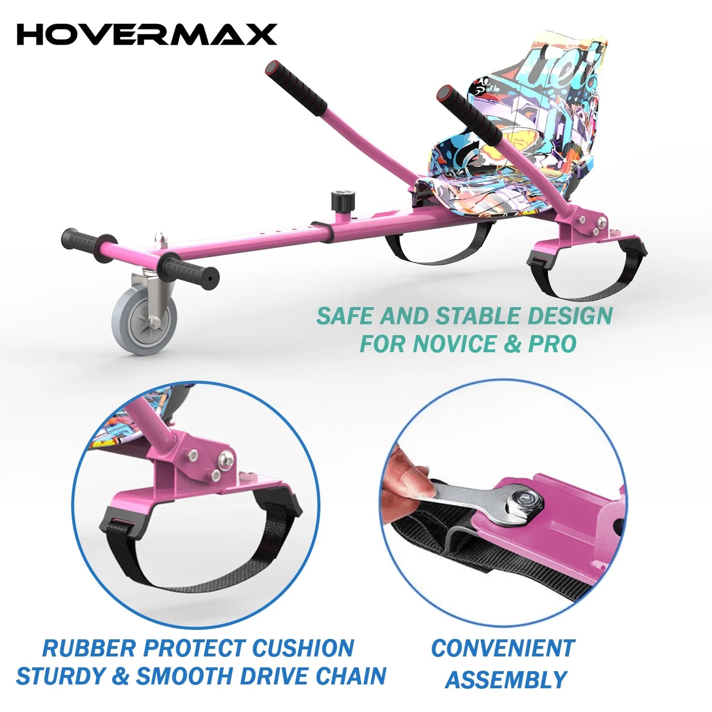 Go Kart, asiento ajustable con longitud de chasis para 6.5", 8" y 10".