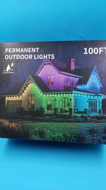 Luces permanentes KSIPZE para exteriores de 100FT, RGB+IC