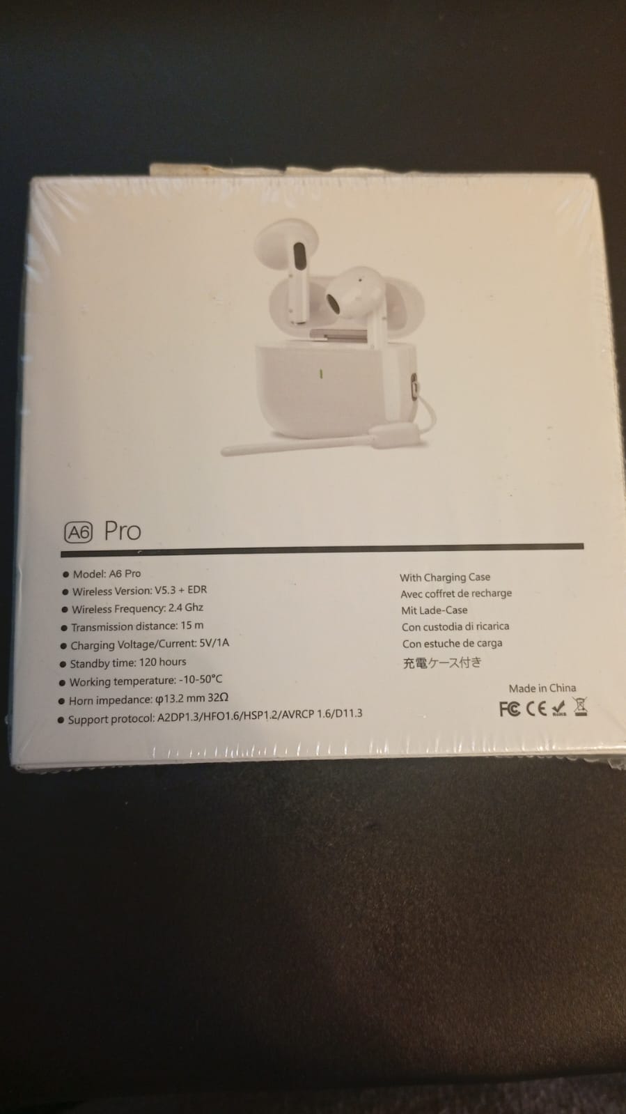 Auriculares inalámbricos, Bluetooth 5.3, A6 PRO, IPX7 impermeable.