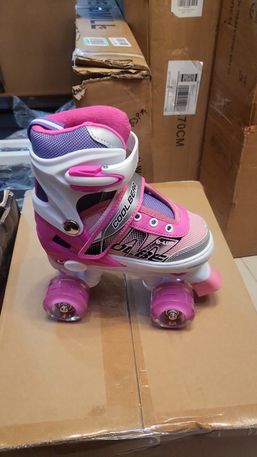Sowume Patines Ajustables para niñas, Divertidos iluminadores S
