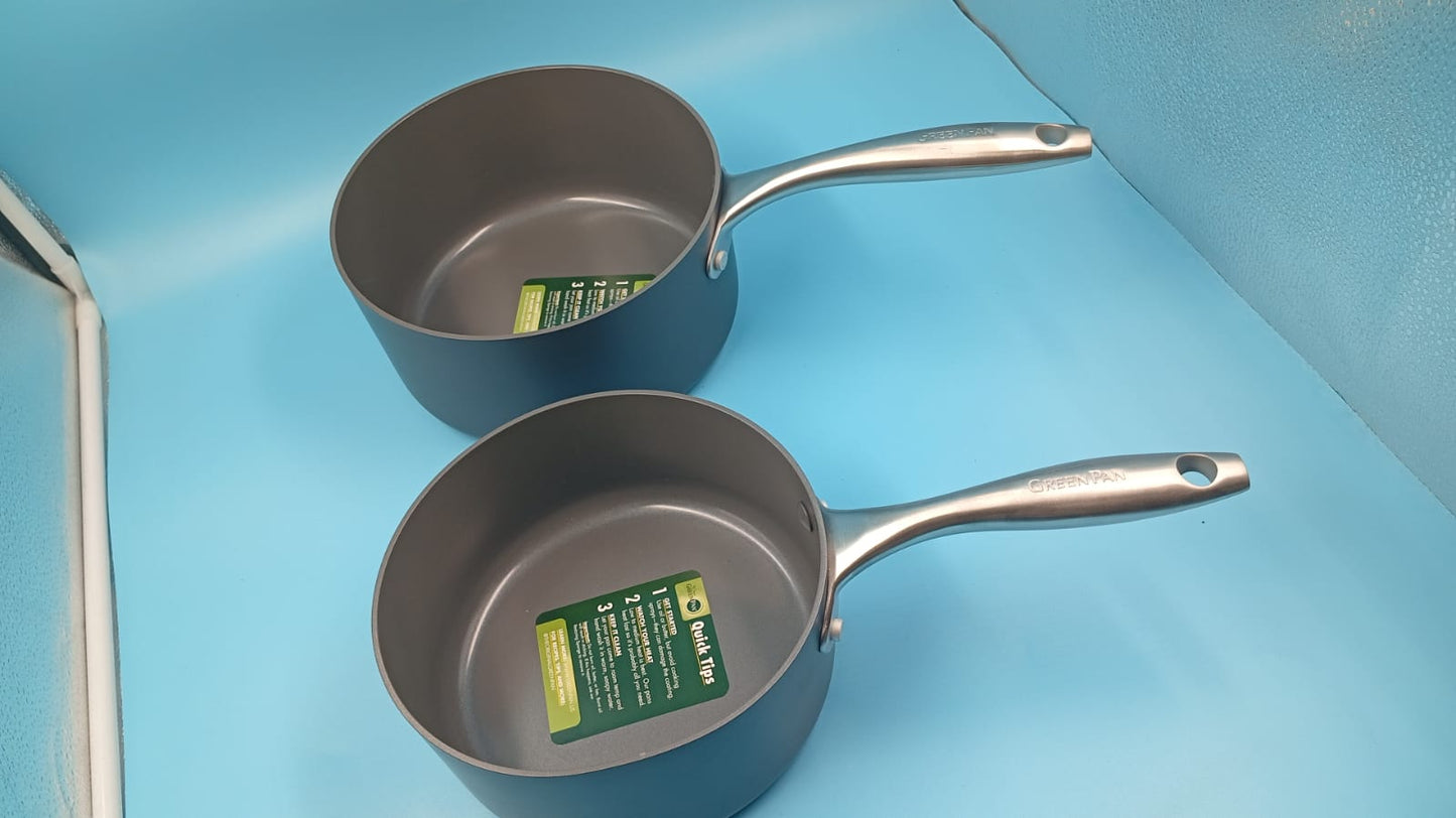 Juego de sartenes de cocina antiadherentes, 12 piezas, (DETALLE).