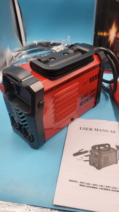 Soldadora Inversora 200A IGBT 110V Portátil Arranque En Caliente