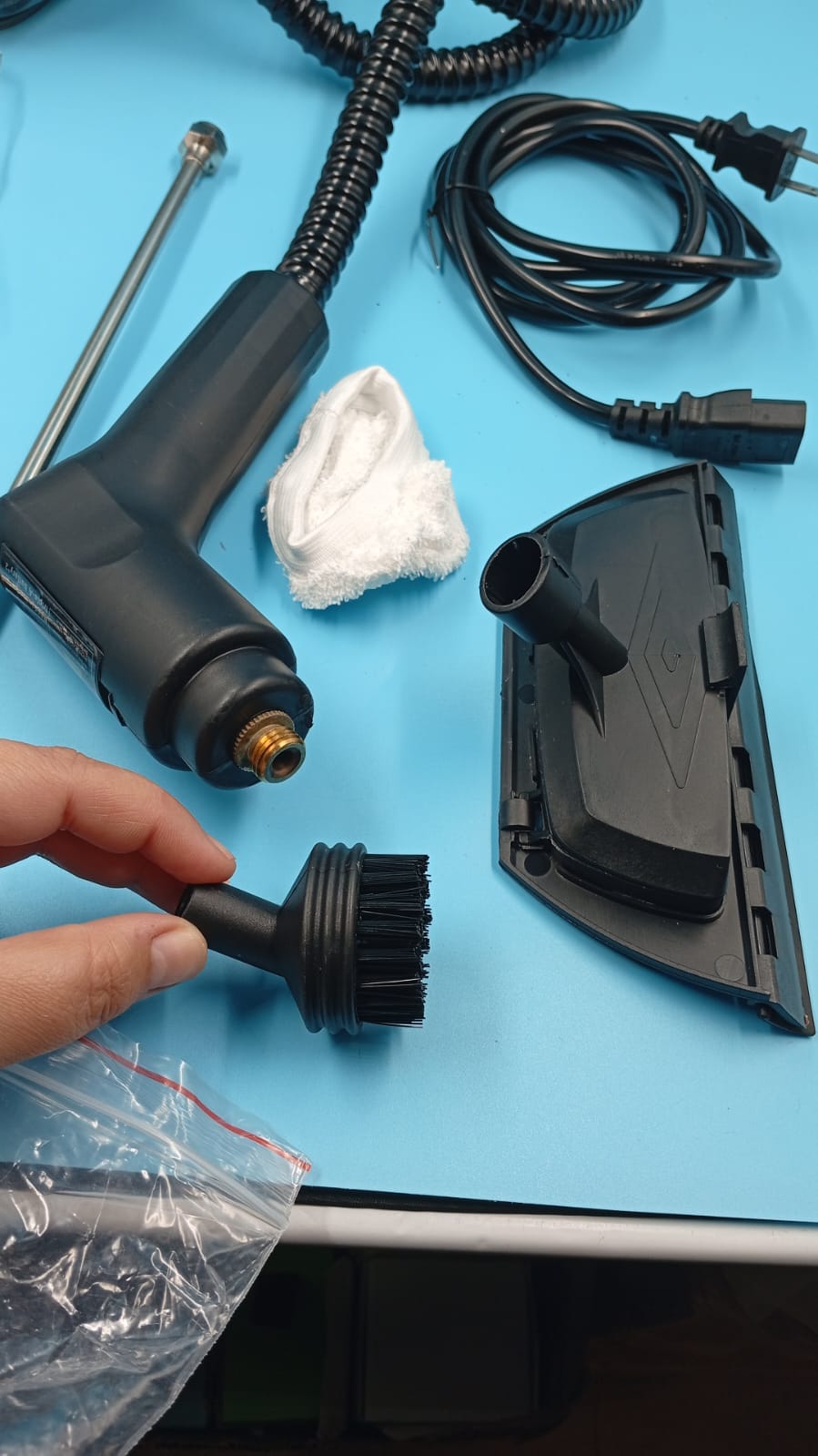 Limpiador a vapor, mango ajustable de 3 niveles, portátil, (USADA)