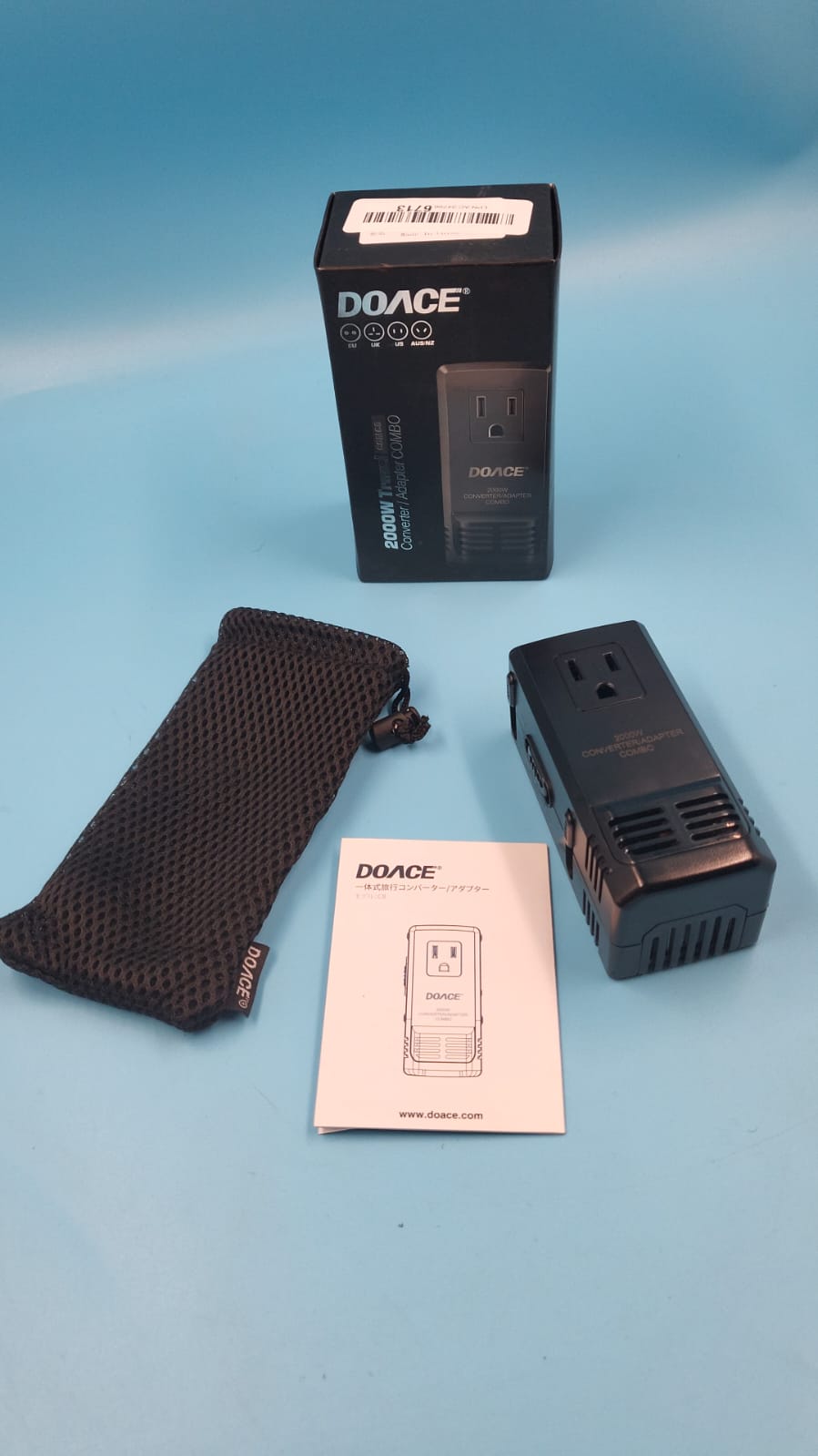 Convertidor de voltaje de viaje DOACE HC-C8. EU/UK/US/AUS/NZ