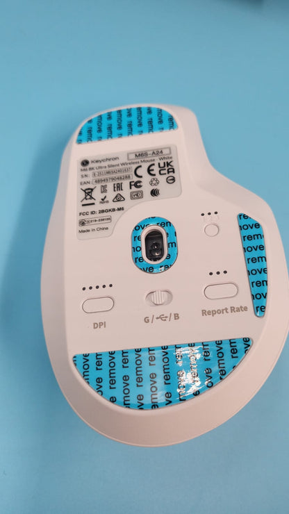 Mouse Gamer Keychron M6 30000 DPI Bluetooth Blanco
