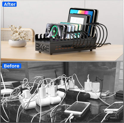 Estación de carga USB 380W 24 Puertos múltiples dispositivos