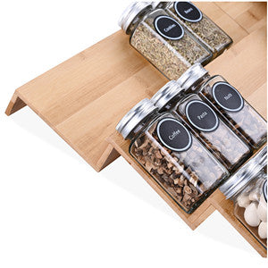Especiero De Bambú Para Cajón 8 Piezas Organizador Cocina