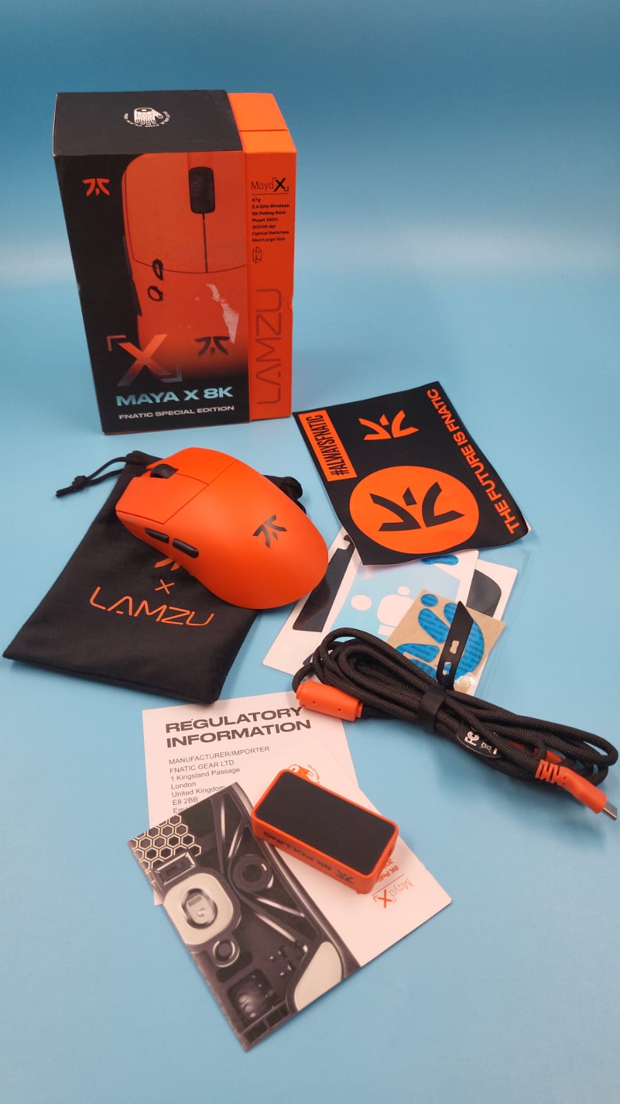 Ratón inalámbrico para juegos ultraligero FnaticGear Lamzu Maya X 8K