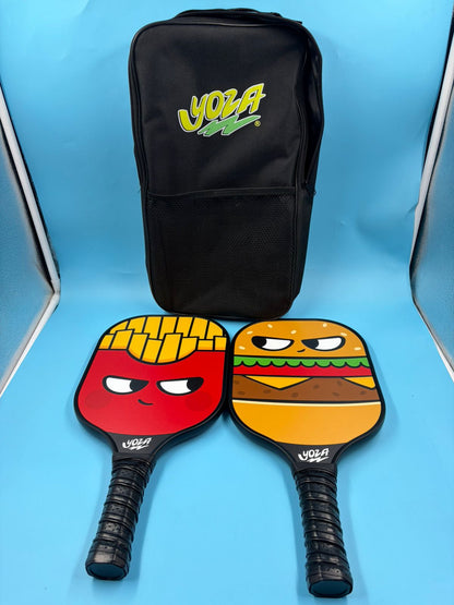Set de pickleball para adultos Hamburguesa y papas fritas