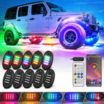 Luces LED de roca TDE Explorer Lighting, 10 cápsulas RGB (USADO)