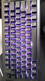 Teclado Cableado K1 Pro, para juegos y streaming con pantalla y perillas.