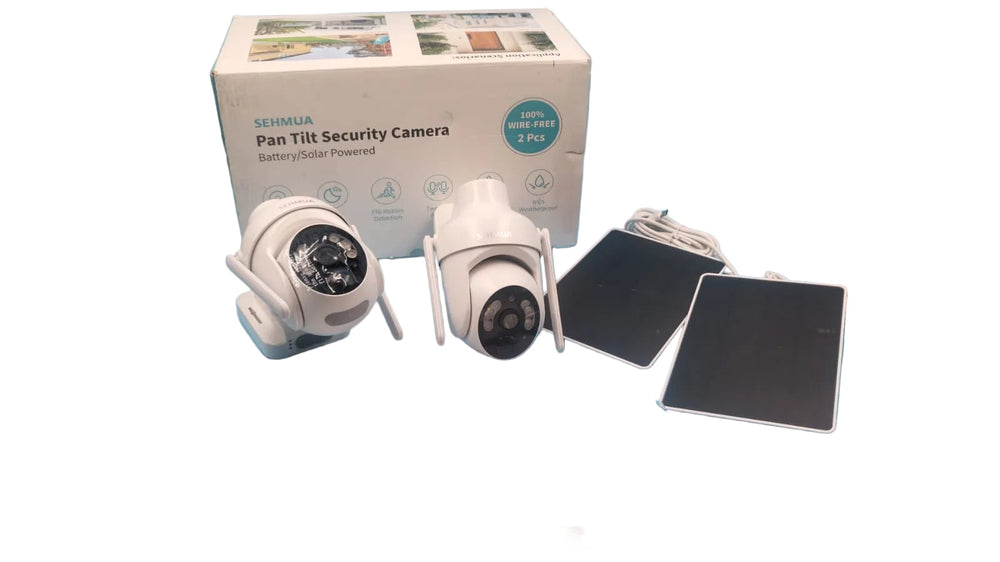 Cámaras Seguridad Solar Sehmua 2K Inalámbricas 2 Pzas Usado