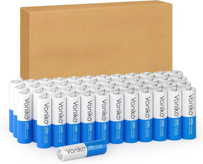 Paquete de 50 pilas alcalinas Voniko Ultra AA LR6 1,5 V