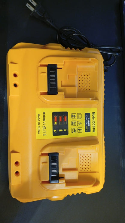 Kit de cargador y 2 baterías, compatible con Dewalt 20V. (USADO).