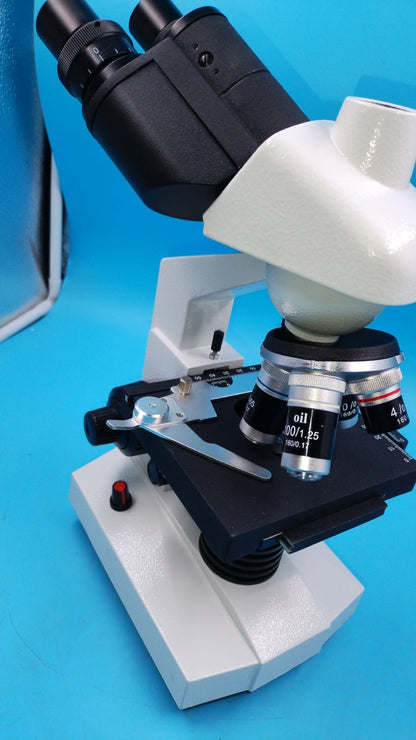 Microscopio 1000x 400x, Compuesto Binocular (TRI) para Adultos Profesional.