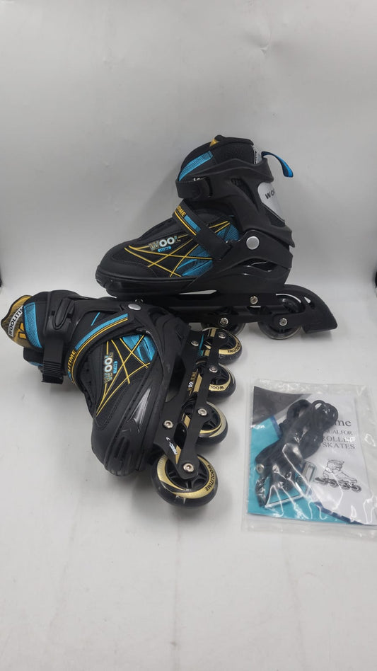 Patines deportivos ajustables para niñas y niños con ruedas iluminadas