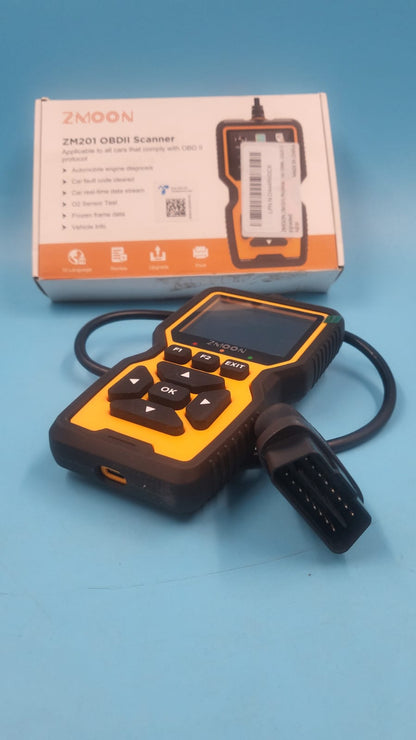 ZMOON ZM201 Scanner OBD2 Diagnóstico Automotriz Check Engine Reset