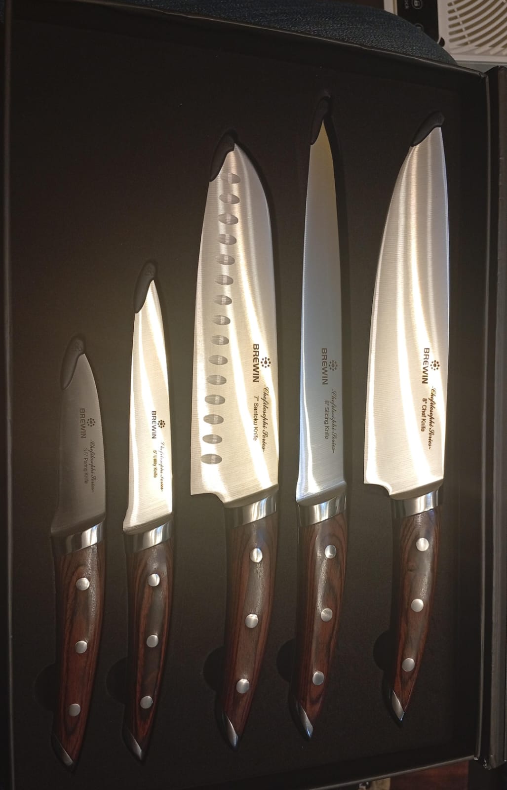 Juego de 5 cuchillos de chef japoneses, Brewin CHEFILOSOPHI.