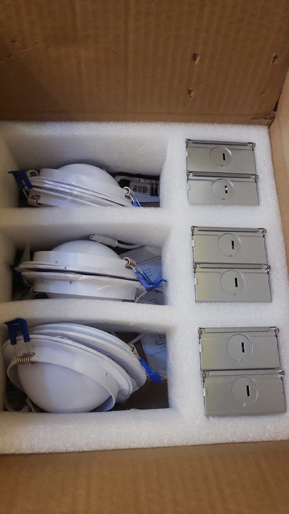 Luces LED Empotrables 4" 9W 5CCT 750LM Cardán  6pz Ozion