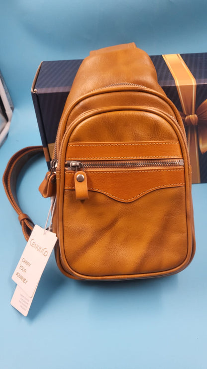 Bolso Bandolera De Piel Genuina Cruzado Antirrobo