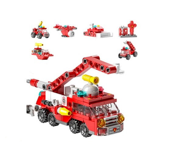 Bloques de construcción 4 vehiculos variados City Truck