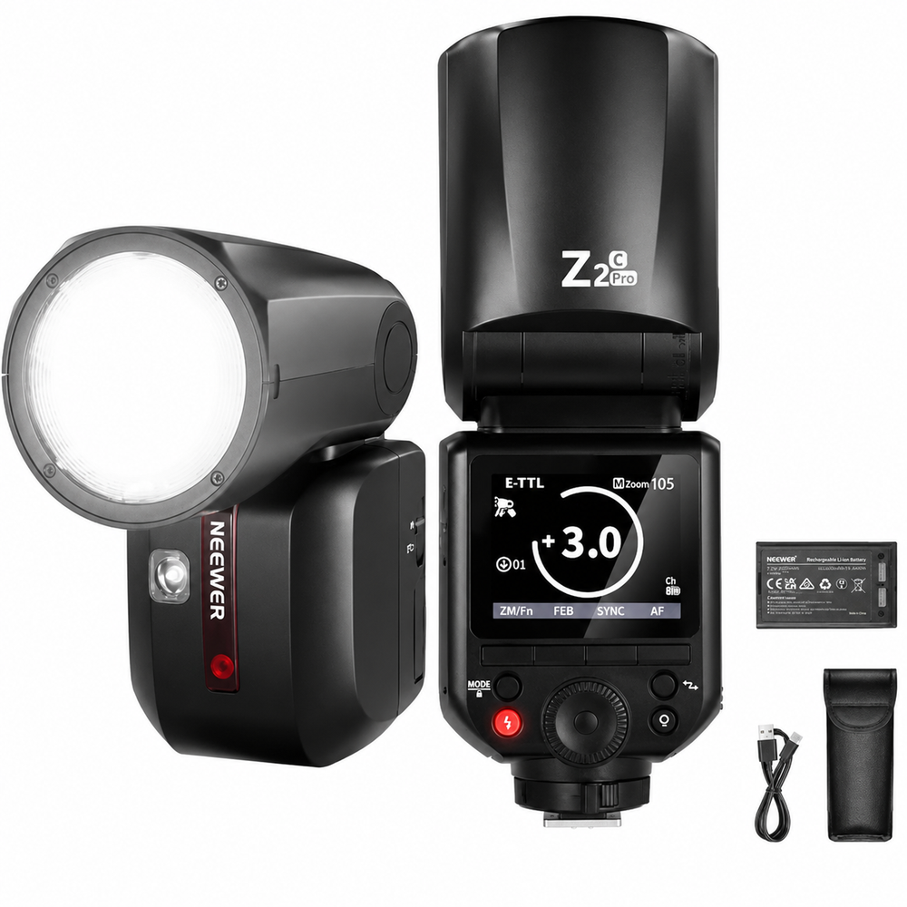 Flash TTL Neewer Z2Pro-C Cabeza Redonda Canon HSS 76W SIN BASE