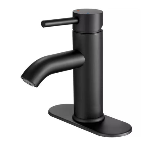 Grifo de baño monomando de un solo orificio con placa de cubierta incluida