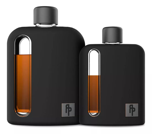 Frasco moderno de vidrio para hombres con forros de tapa de corcho y silicona. Ragproper