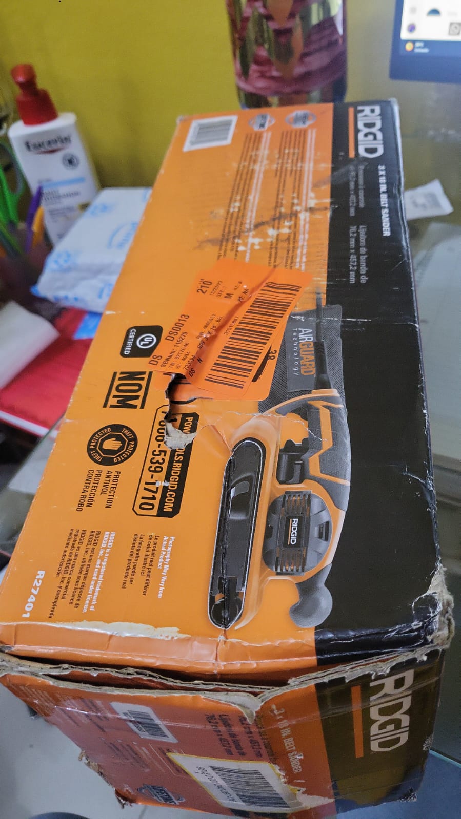 Lijadora De Banda Con Airguard Tecnol. Ridgid R27401