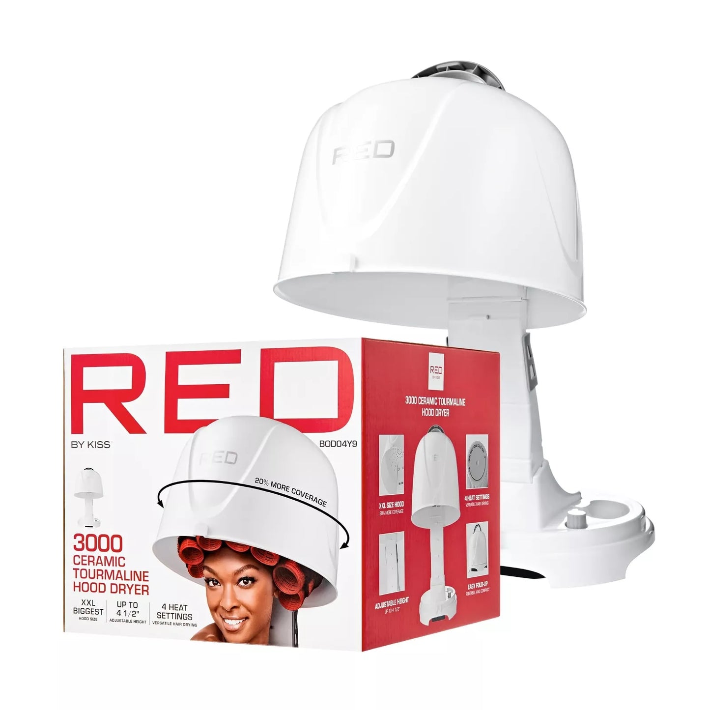 Secador de campana profesional de turmalina RED 3000