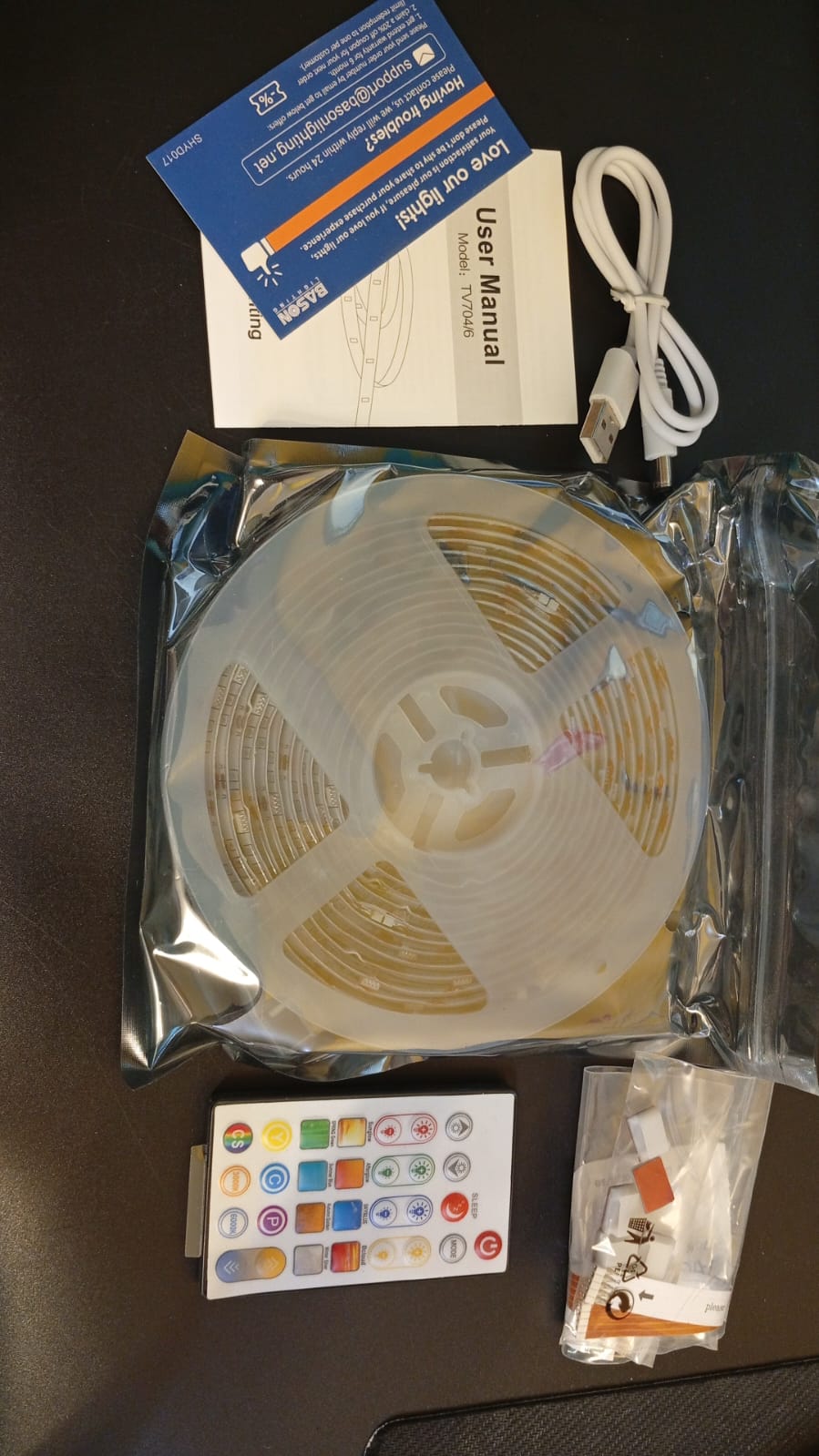 Retroiluminación LED para TV,  de 60 a 70", RGB, Bason, control remoto.