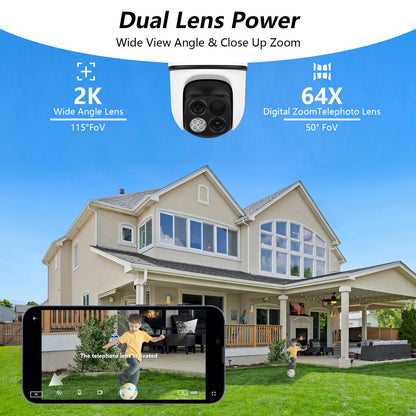 Cámara solar de seguridad Wansview B7 2K 2pack