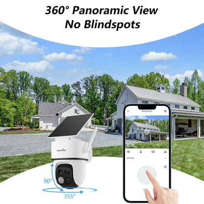Cámara solar de seguridad Wansview B7 2K 2pack