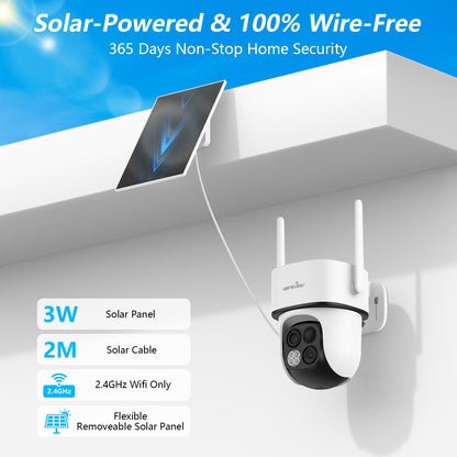 Cámara solar de seguridad Wansview B7 2K 2pack