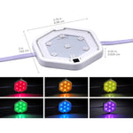 9 luces LED control remoto cambian de color BLACK+DECKER