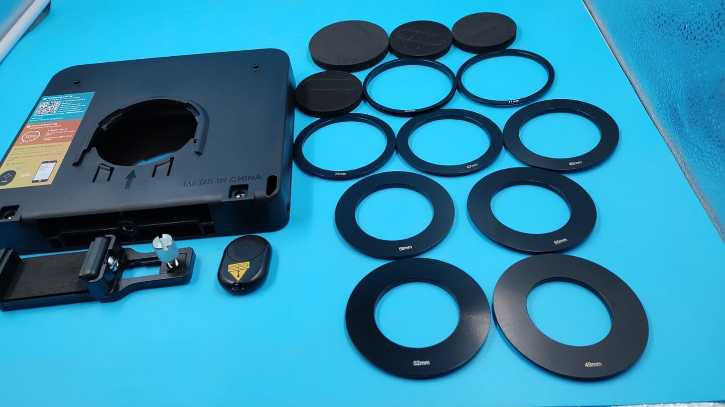 Teleprompter portátil para iPad, tablet, smartphone, cámara réflex.