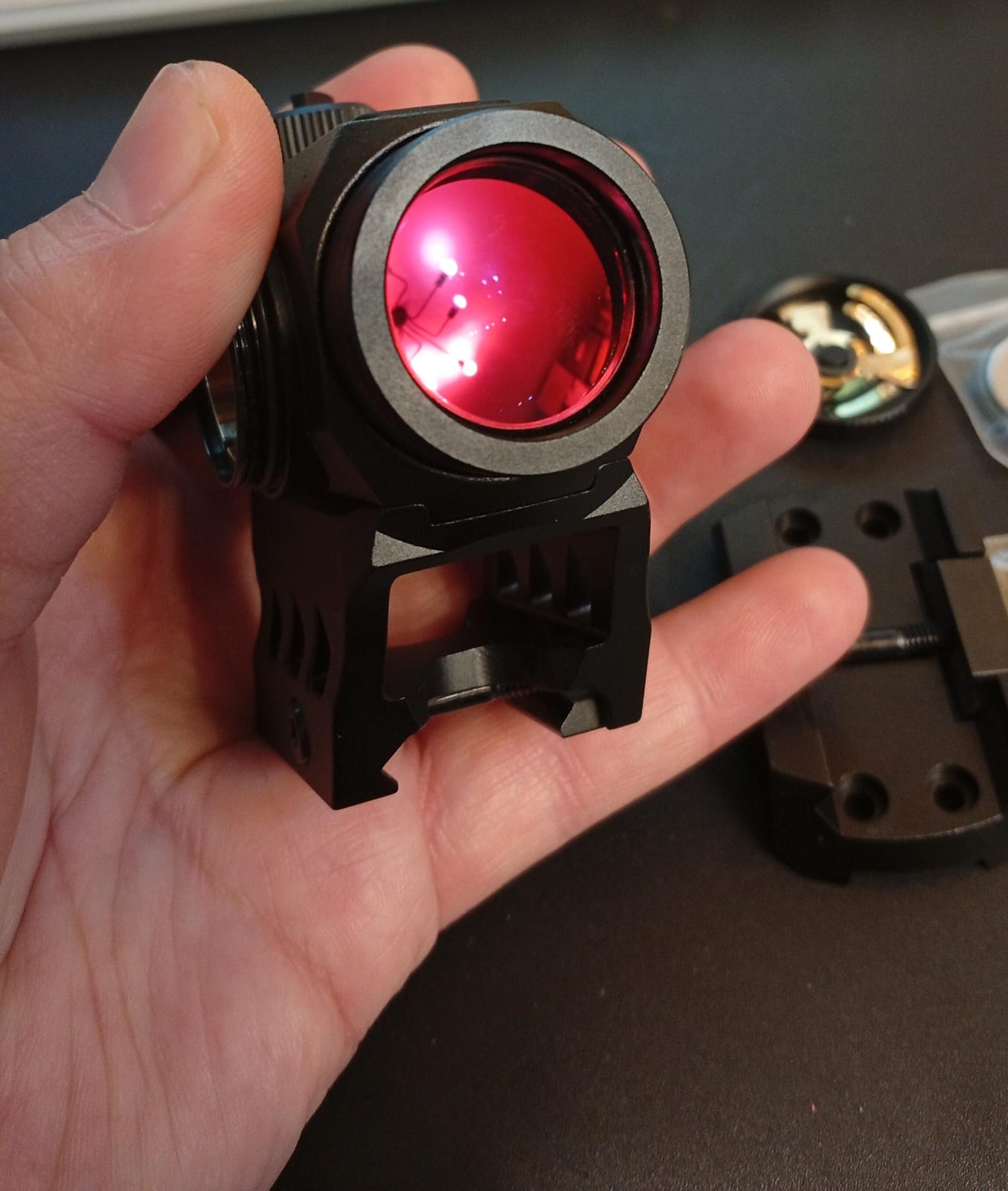 Visor deportivo de punto rojo,  retículas múltiples, CvLIFE.