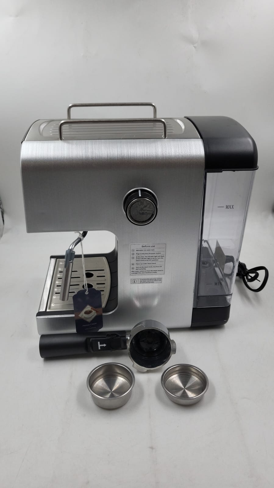 Cafetera EXPRESSO y Café Con Leche, Espumador de Leche, IHOMEKEE