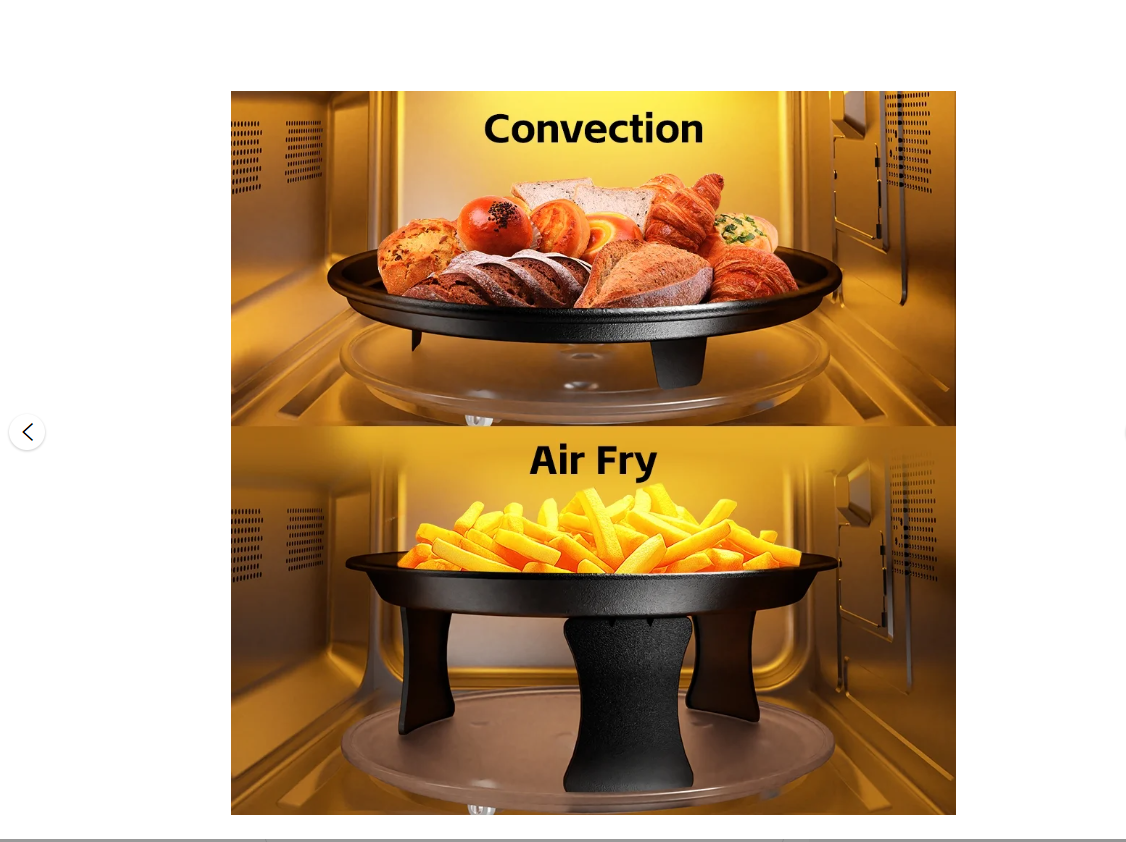 Microondas Galanz con freidora de aire, 0.9 pies, 900V, acero inox.