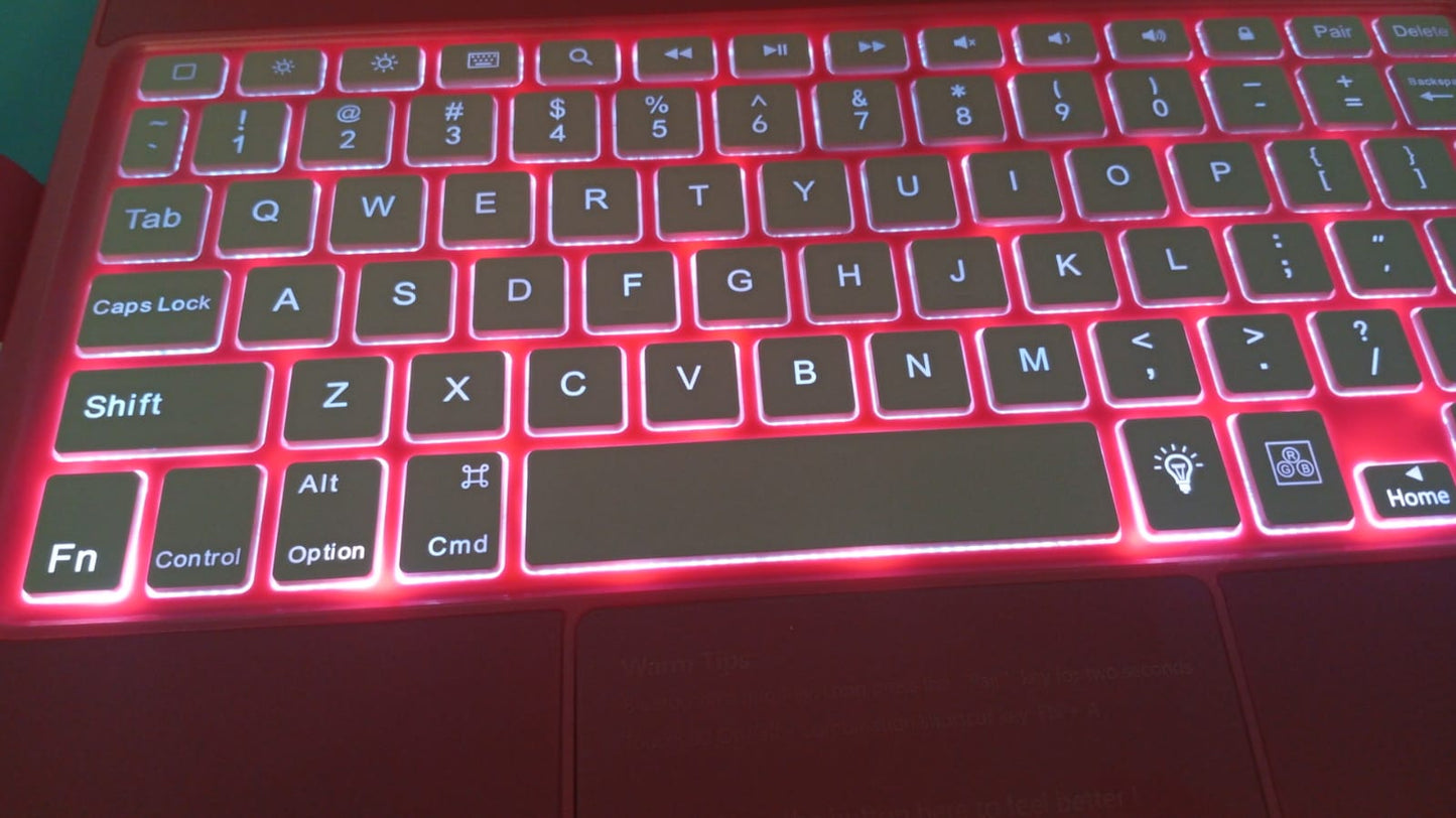 Funda con teclado táctil para iPad de 11", Fuwang, giratoria 360.